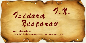 Isidora Nestorov vizit kartica